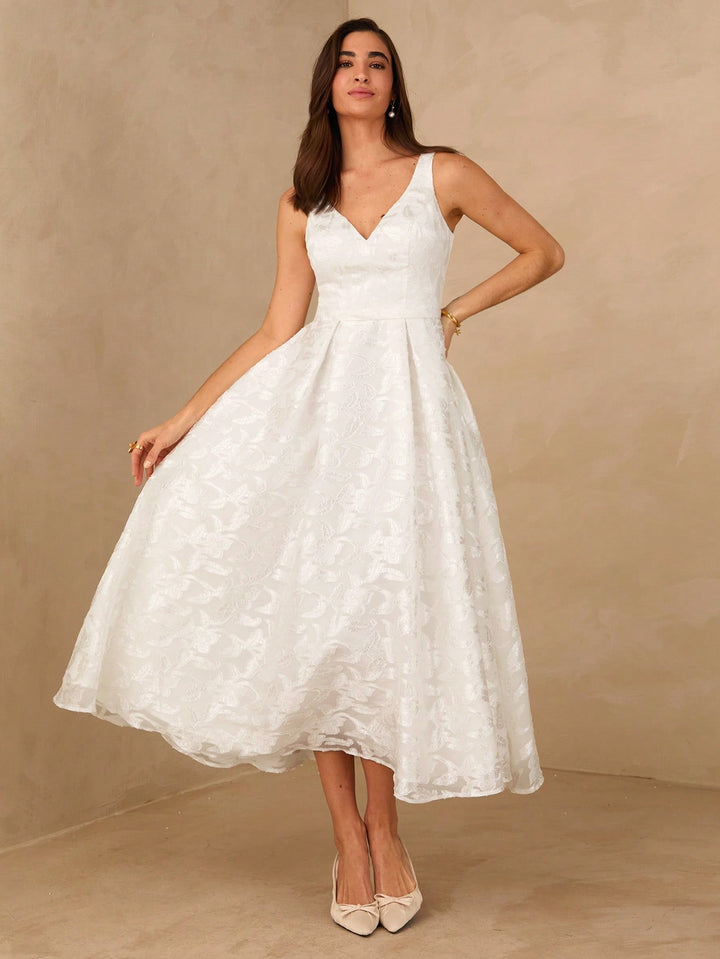 Rochie midi SHEIN, alb