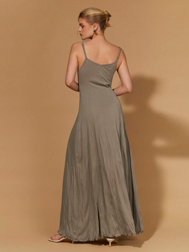 Rochie maxi SHEIN, kaki