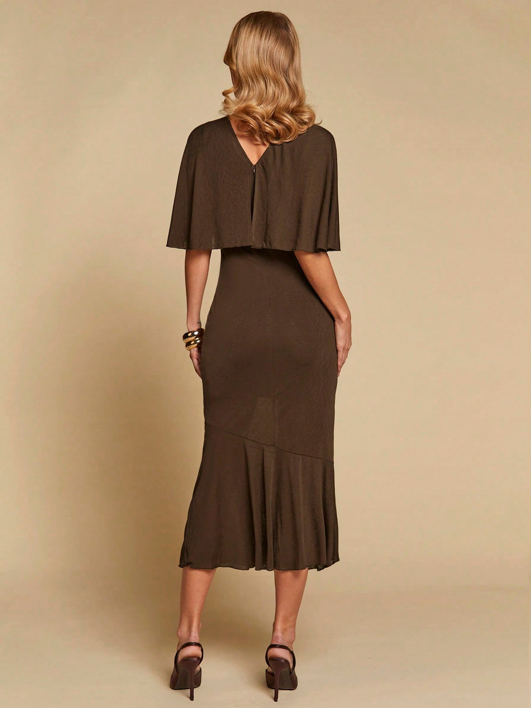 Rochie midi SHEIN, maro