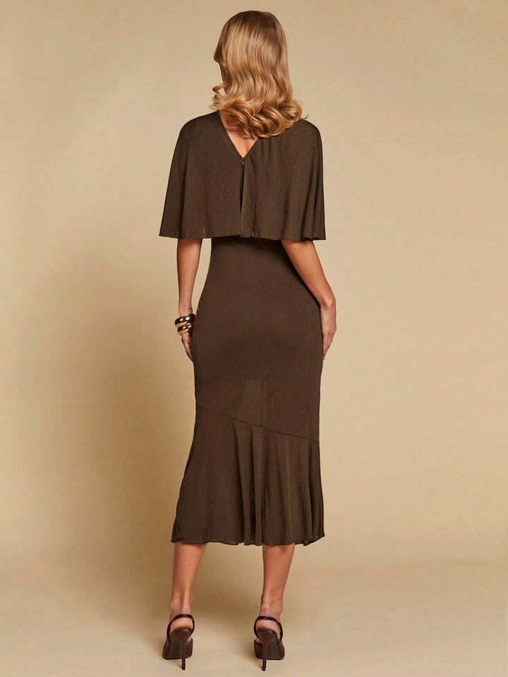 Rochie midi SHEIN, maro