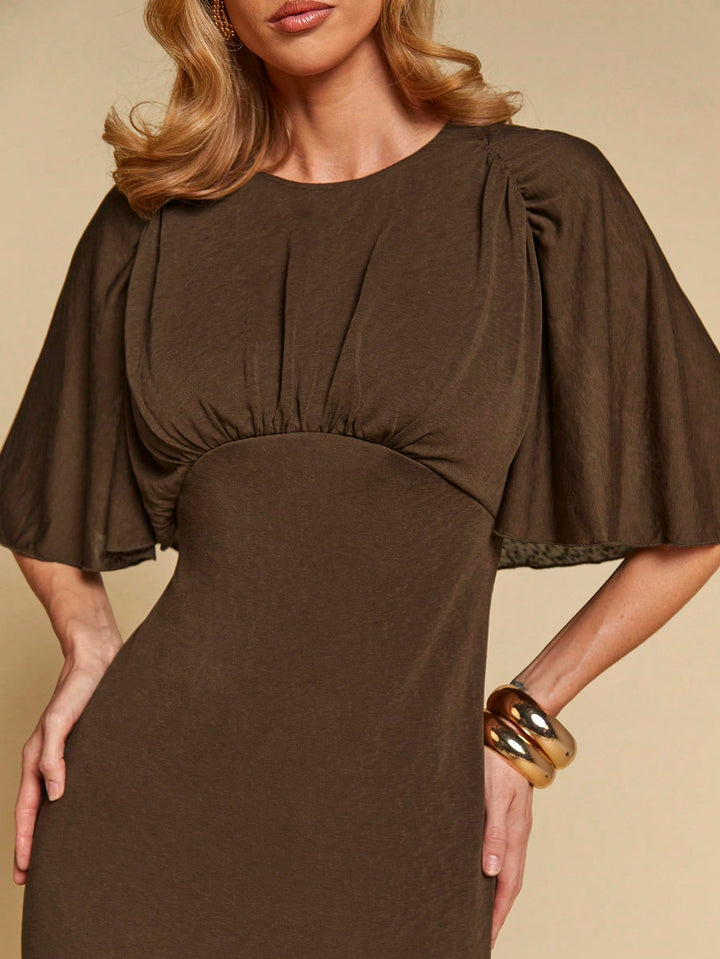 Rochie midi SHEIN, maro