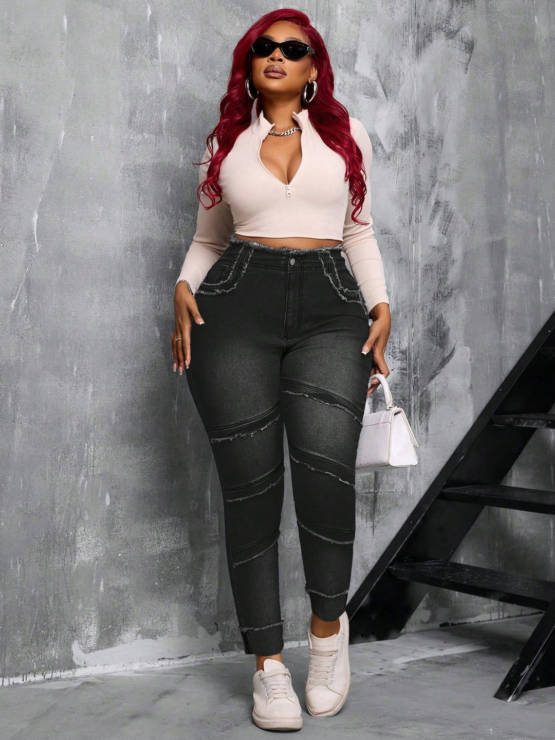 Jeans SHEIN, negru