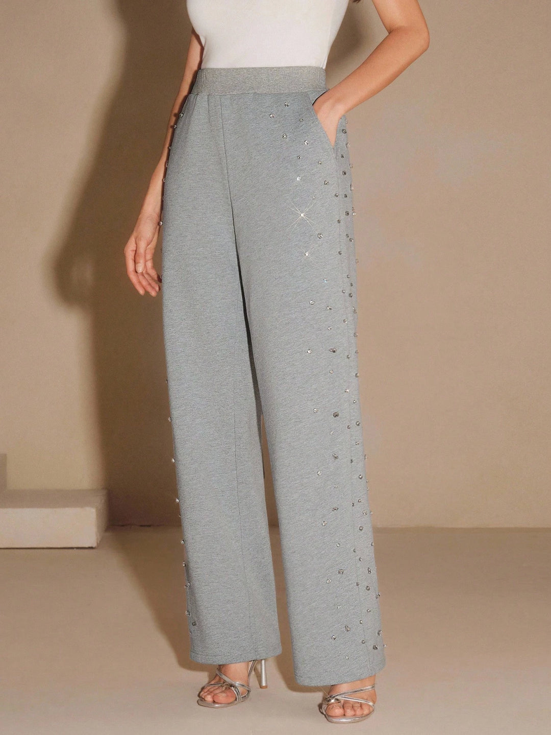Pantaloni de trening SHEIN, gri