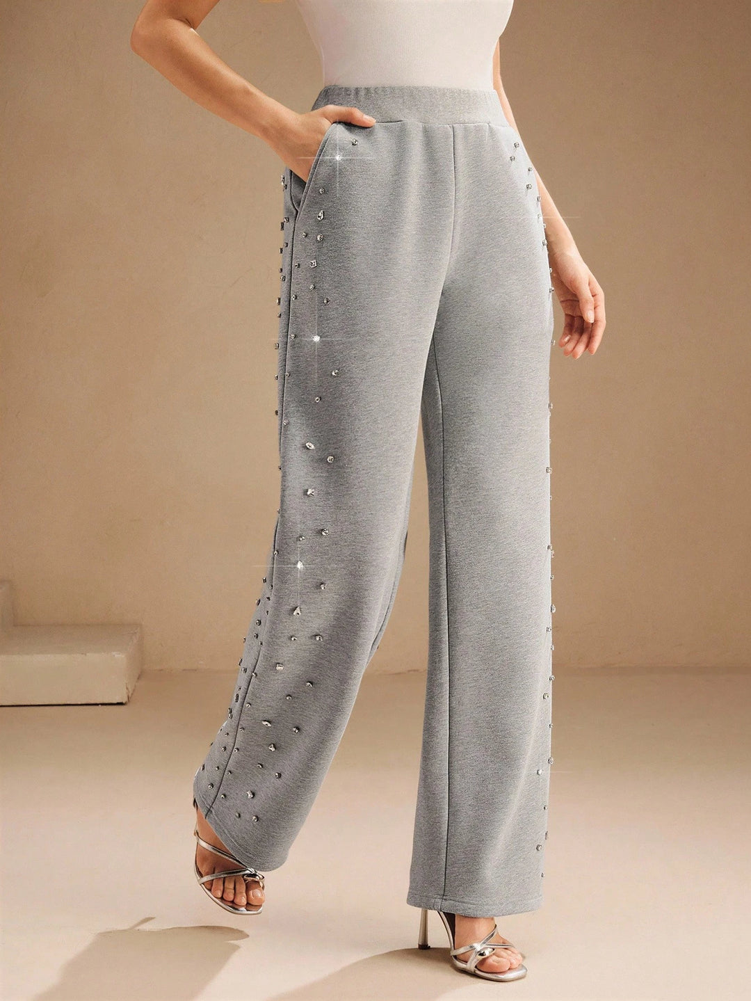 Pantaloni de trening SHEIN, gri
