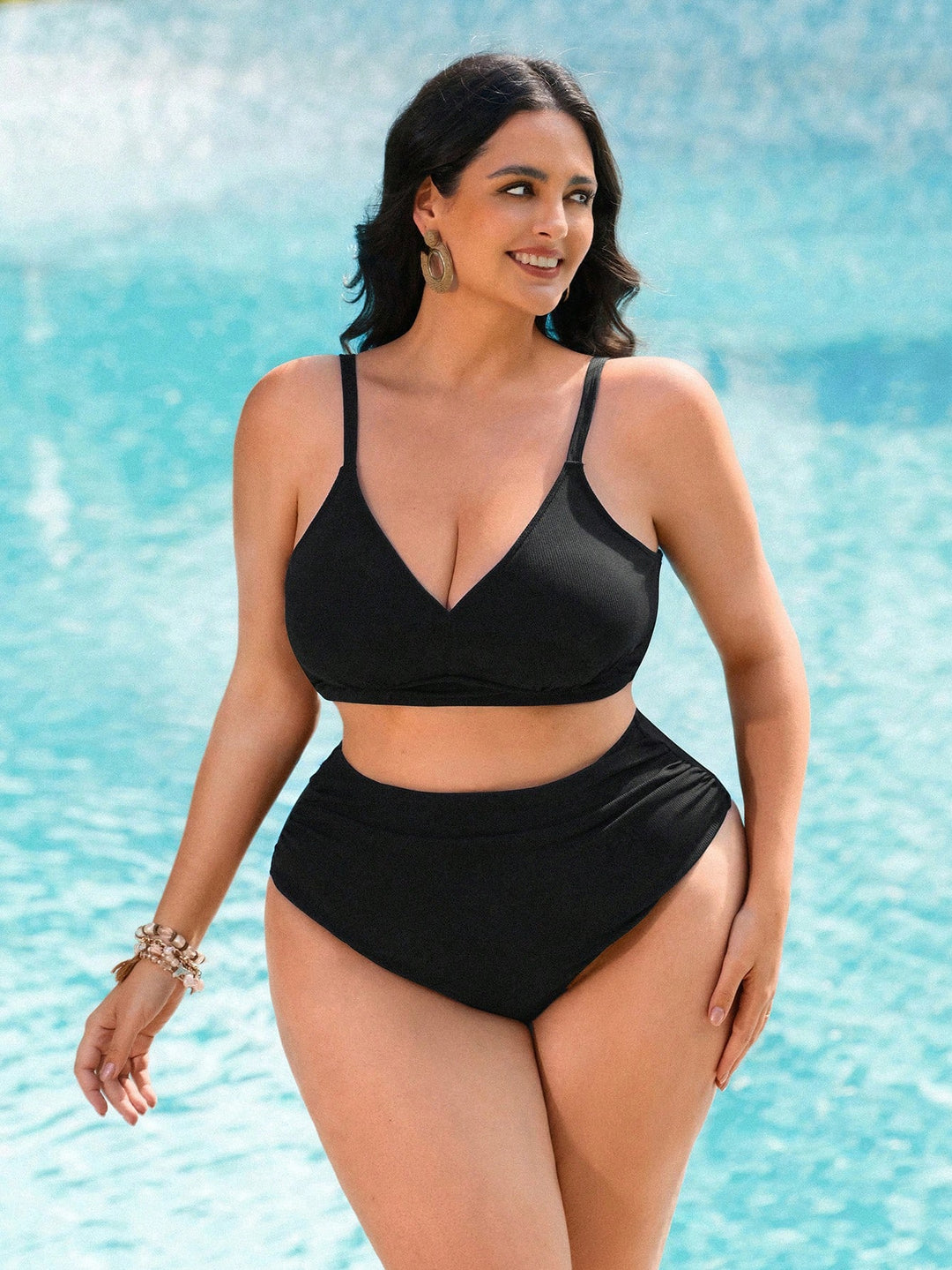 Set bikini de baie SHEIN, negru