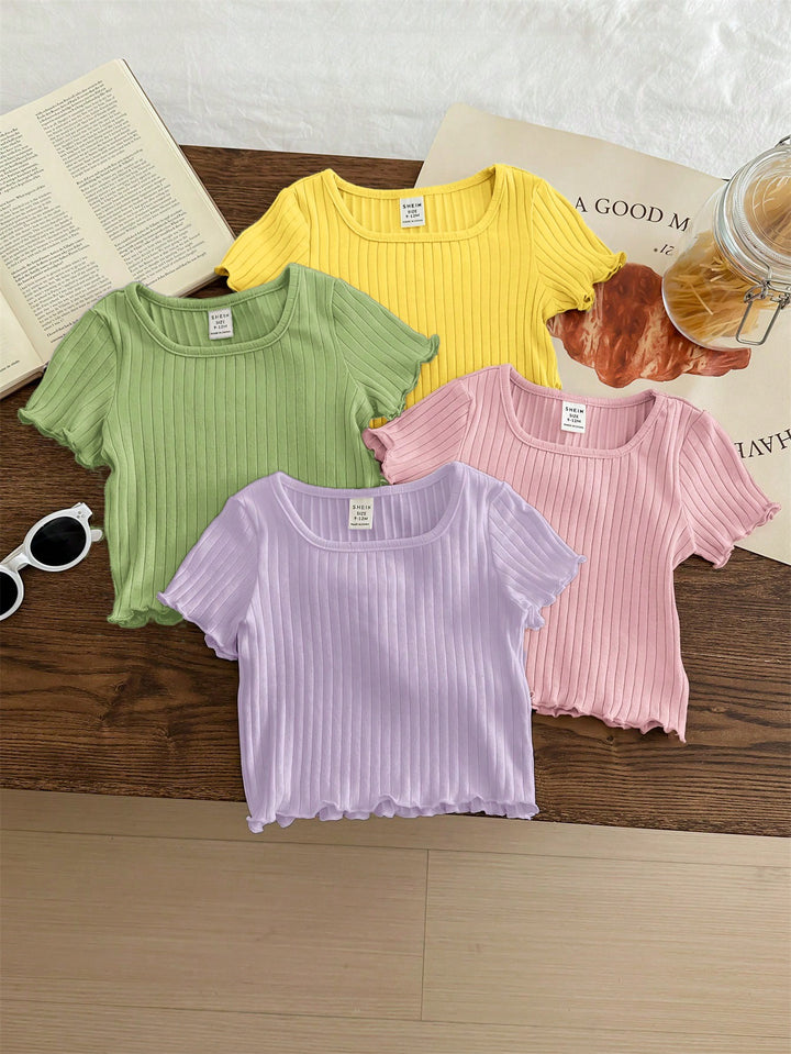 Tricou cu volane SHEIN