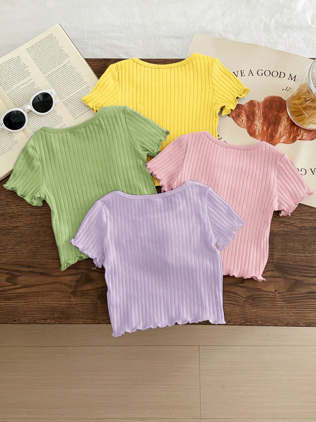 Tricou cu volane SHEIN