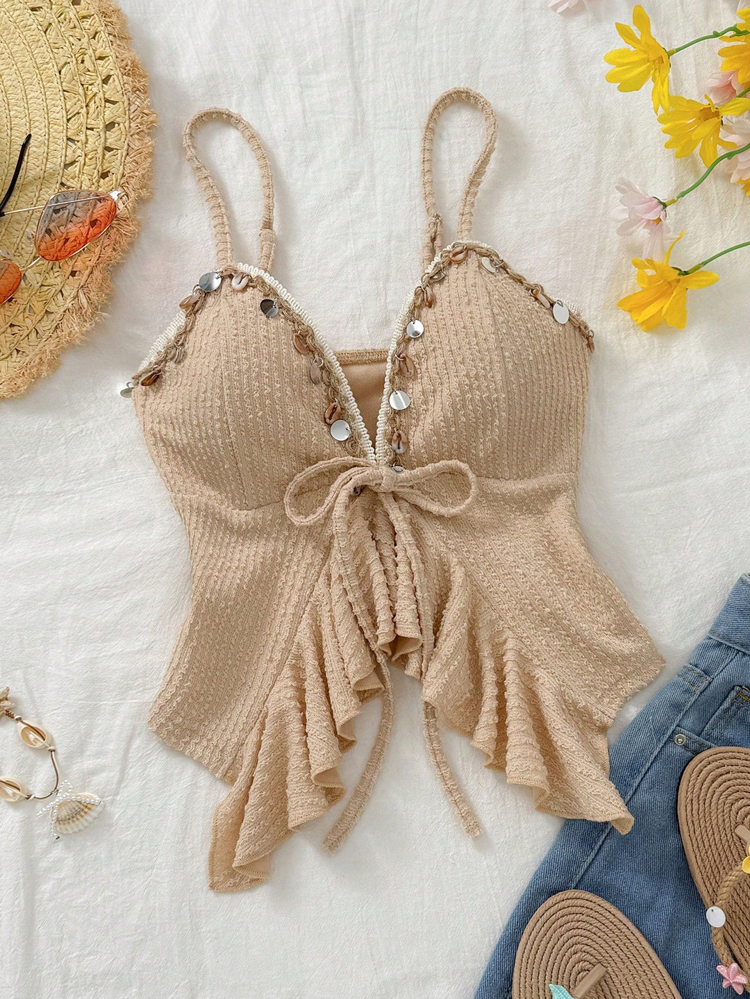 Top SHEIN, crem