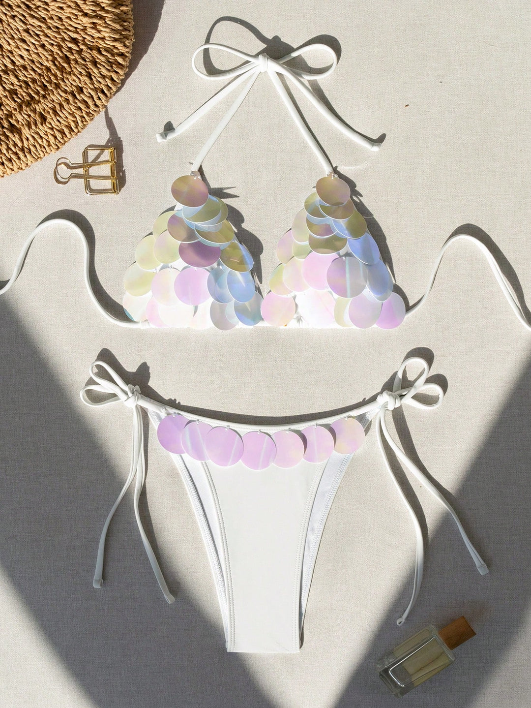 Set bikini SHEIN, alb