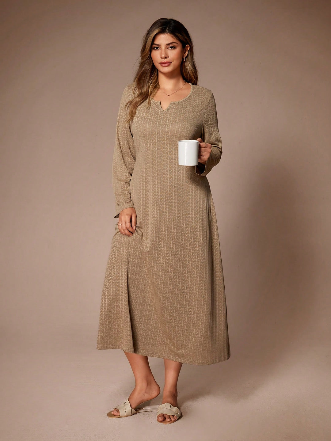 Rochie midi SHEIN, maro