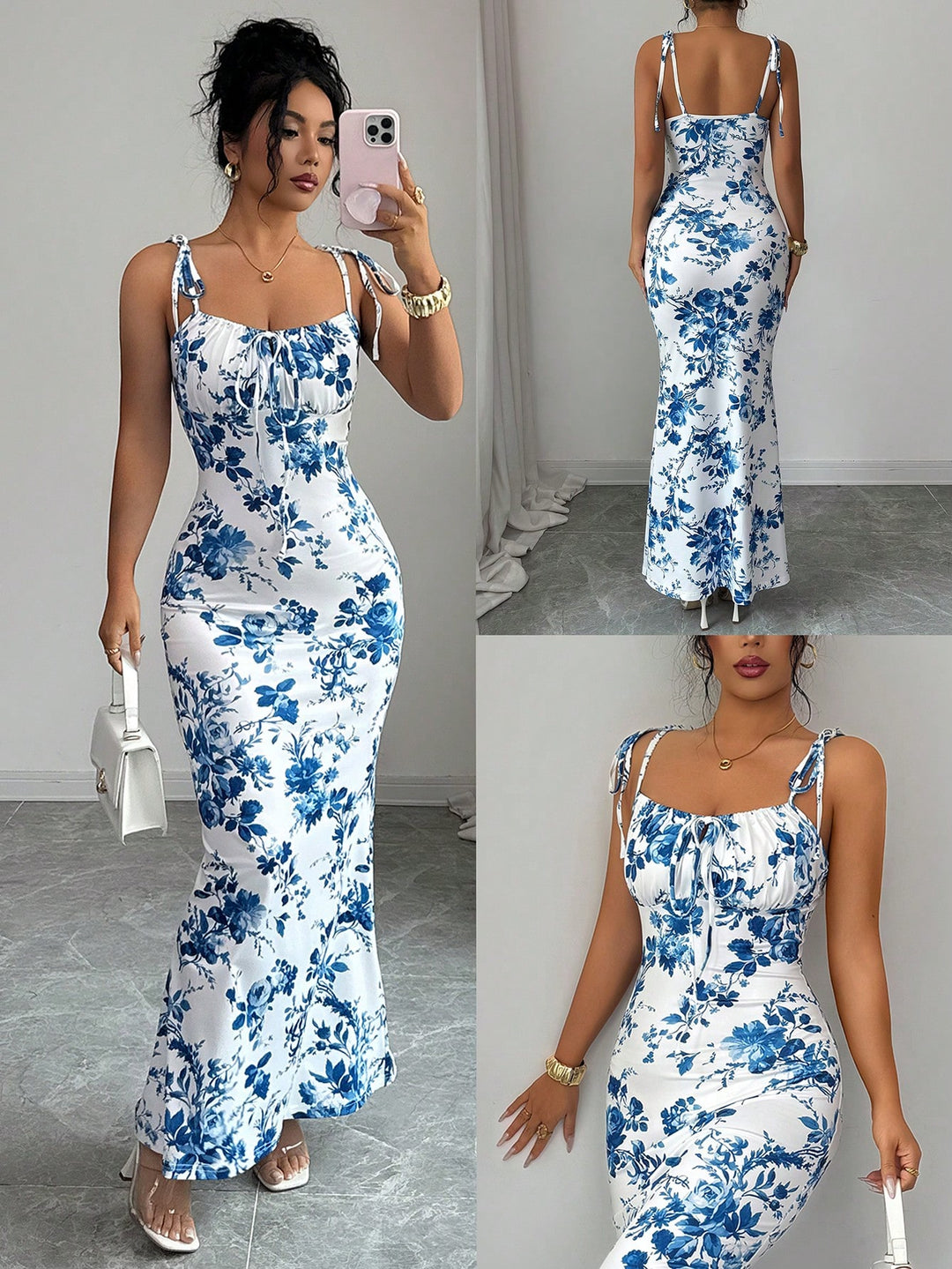 Rochie maxi SHEIN, albastru