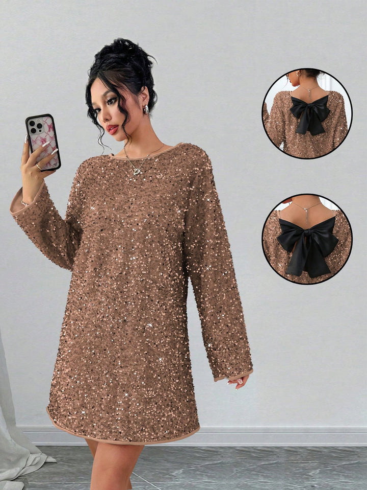 Rochie mini SHEIN, kaki