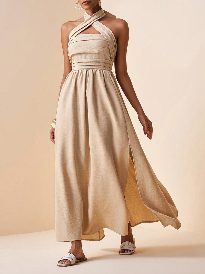 Rochie maxi SHEIN, kaki