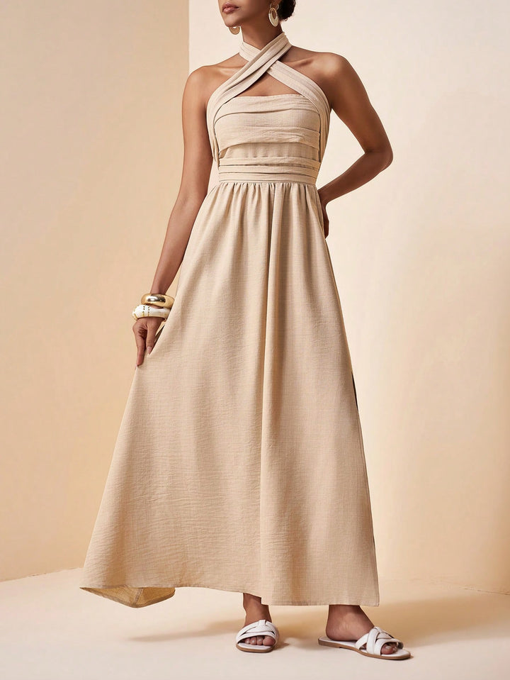 Rochie maxi SHEIN, kaki