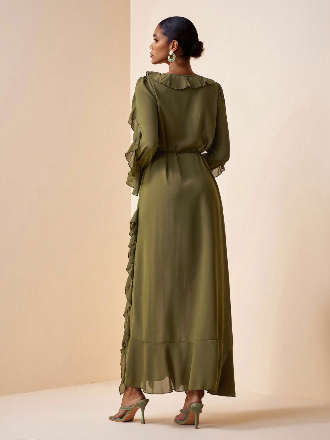 Rochie maxi SHEIN, kaki