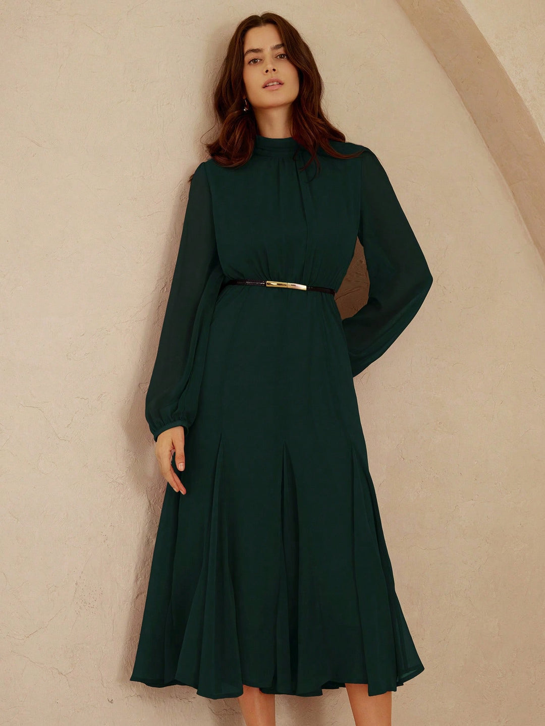 Rochie maxi SHEIN, verde