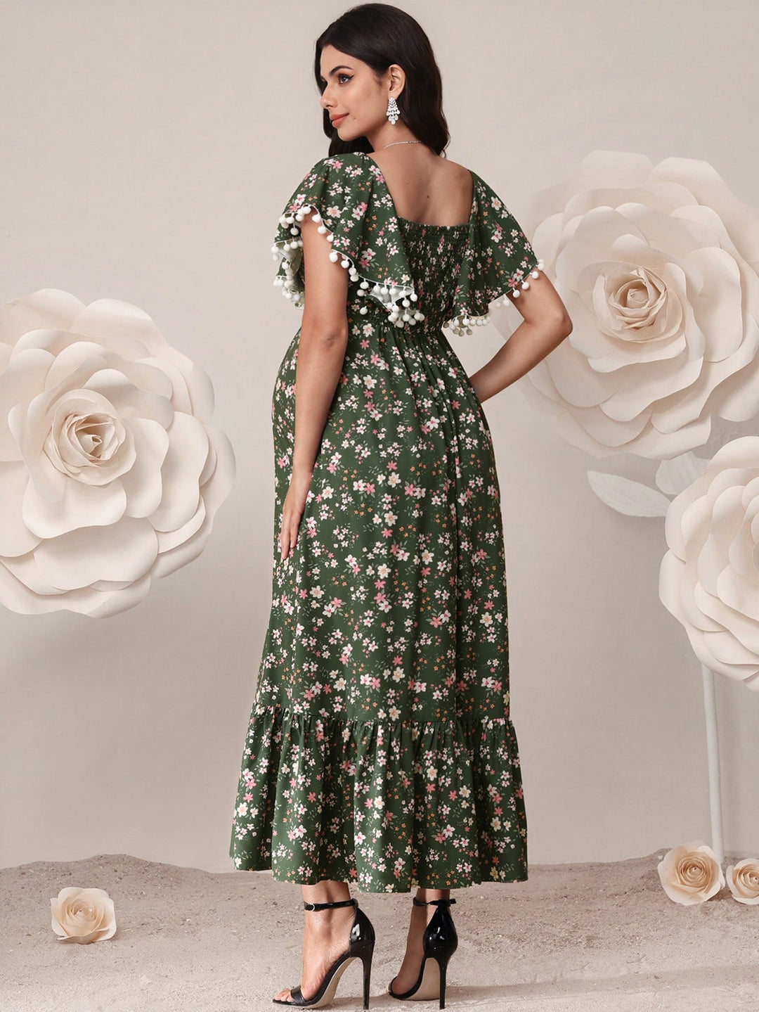 Rochie maxi SHEIN, verde