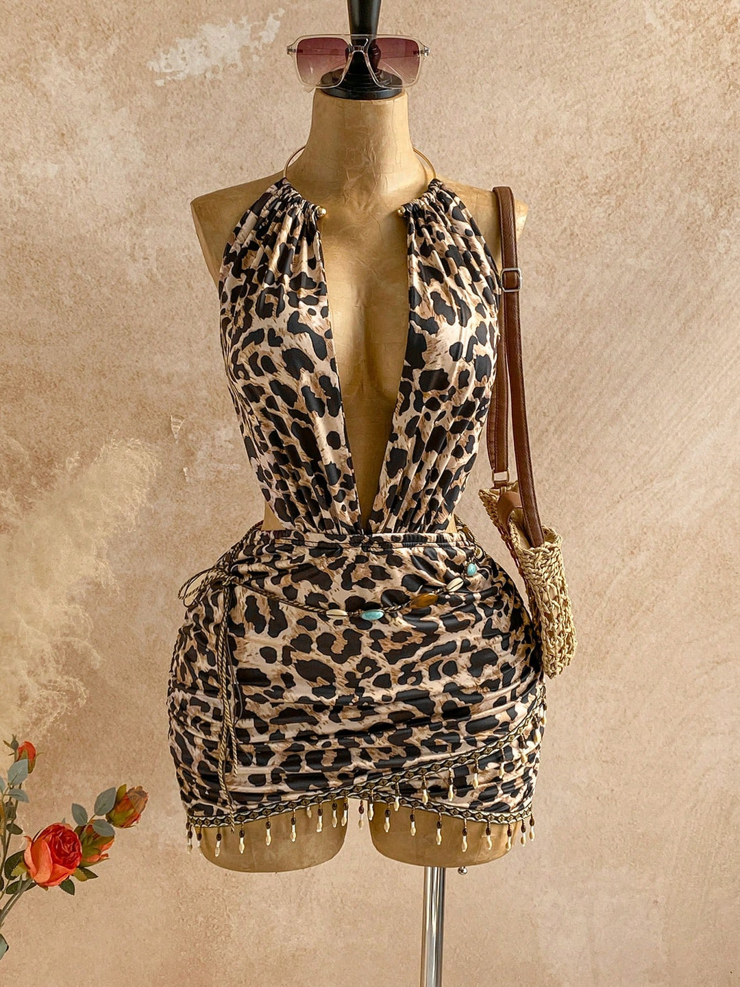 Rochie mini SHEIN, maro