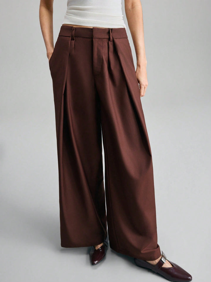 Pantaloni SHEIN, maro