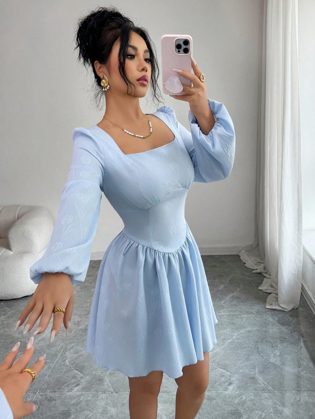 Rochie scurtă SHEIN, albastru