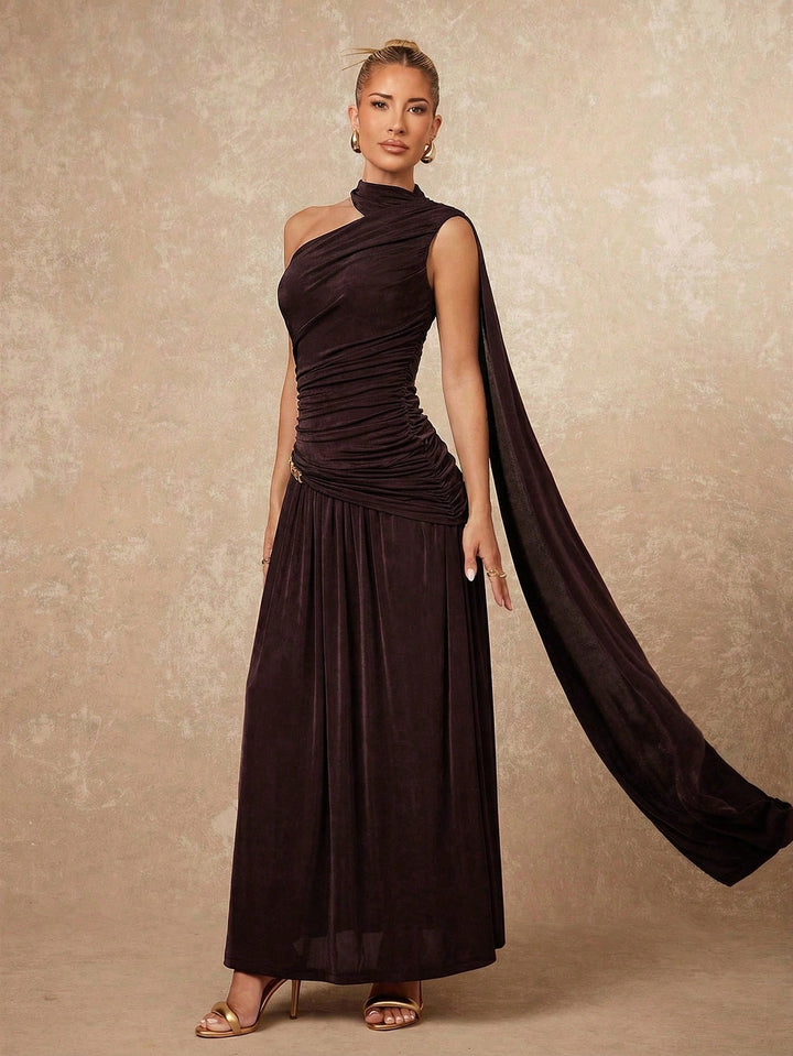 Rochie maxi SHEIN, maro