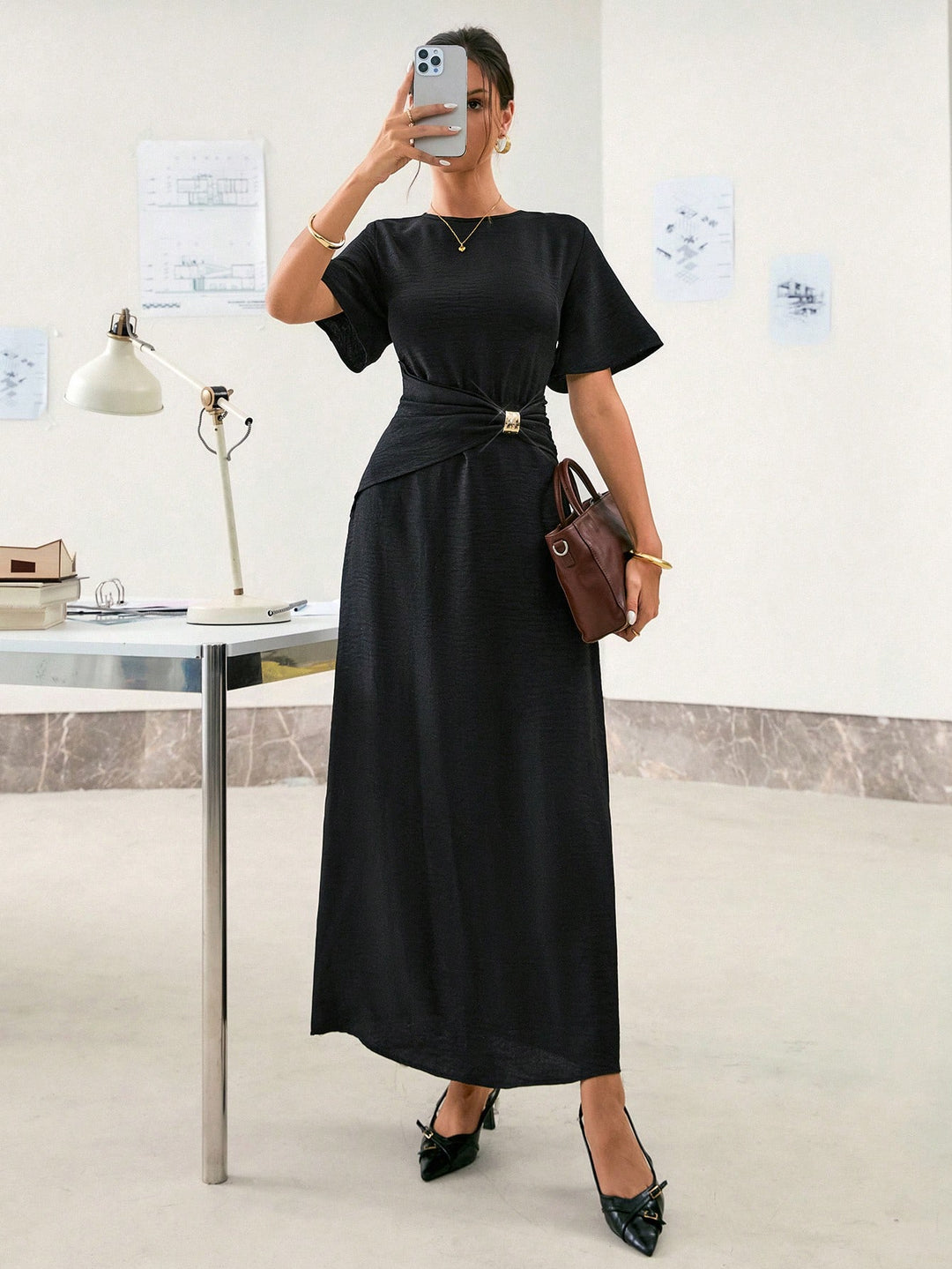 Rochie maxi SHEIN, negru