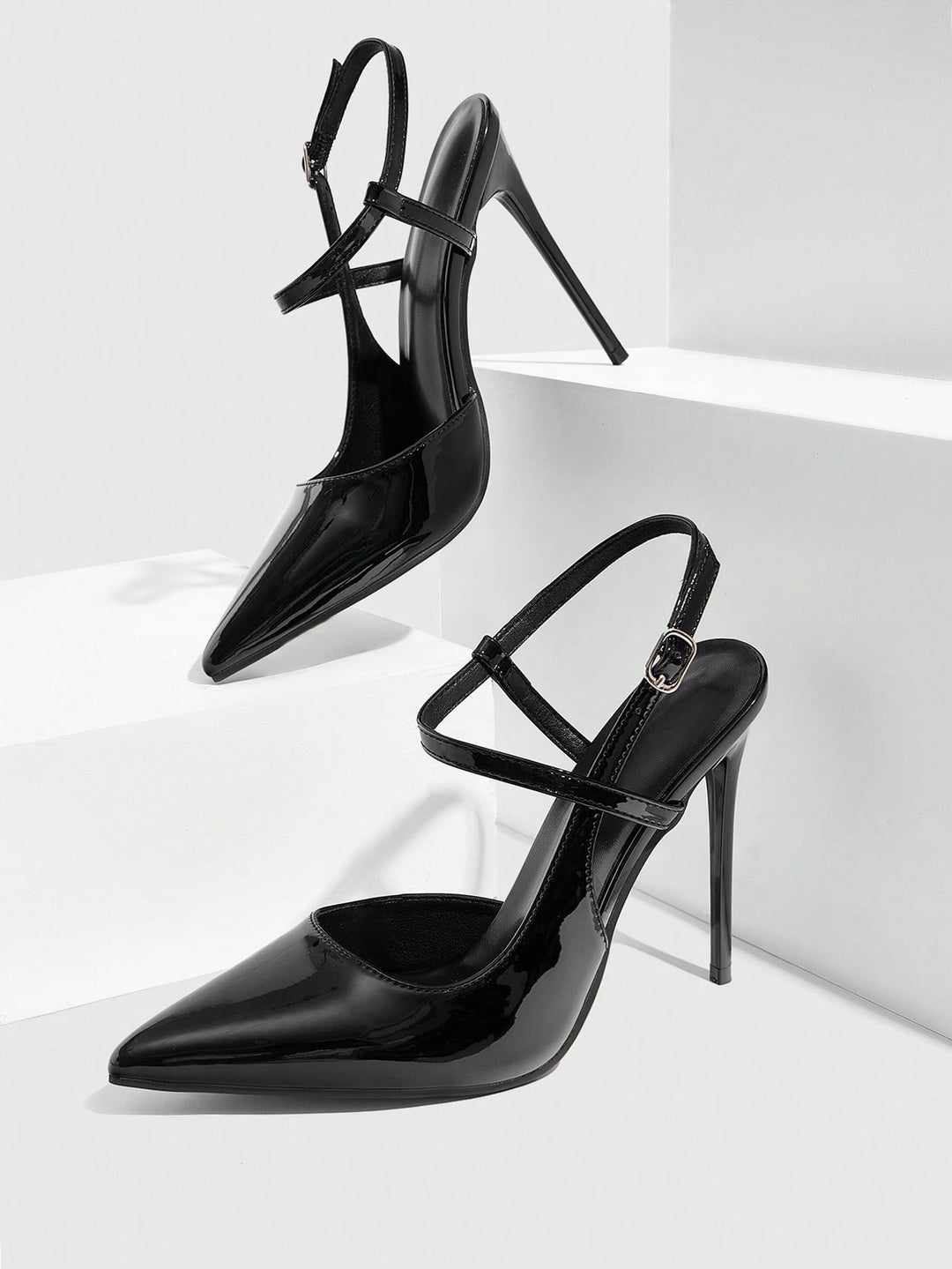 Pantofi cu toc SHEIN, negru