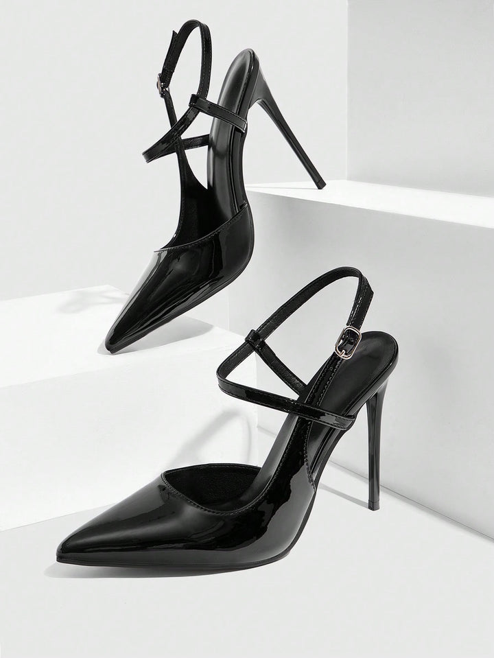 Pantofi cu toc SHEIN, negru