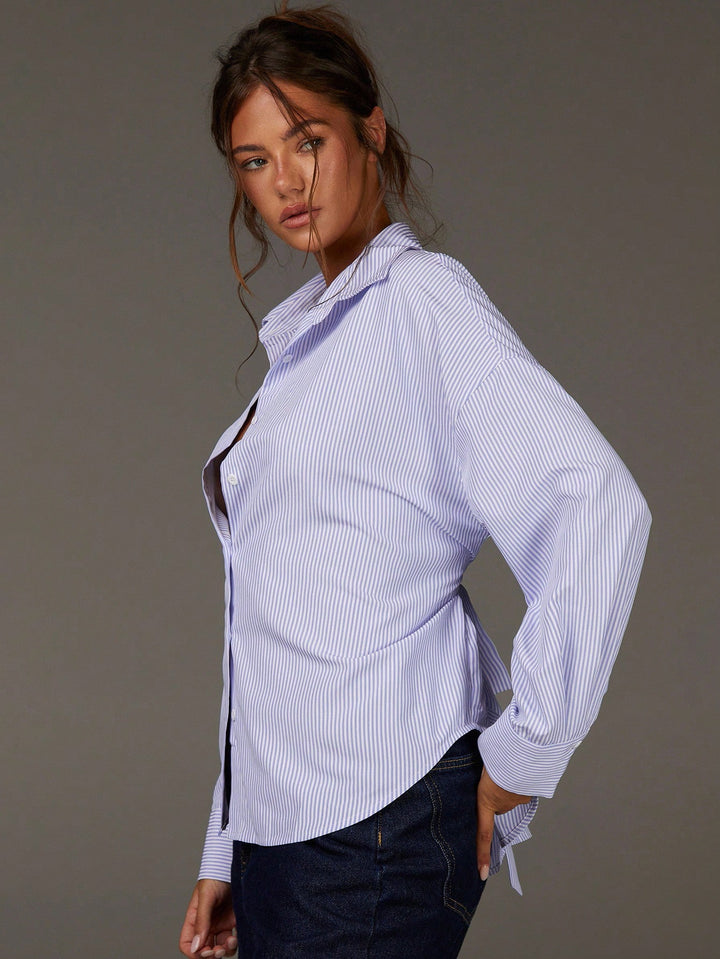 Tricou tip cămașă SHEIN, mov