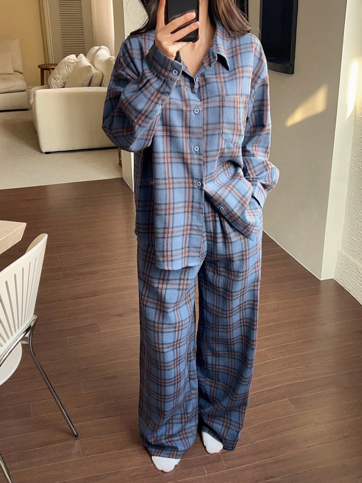 Pijama SHEIN, albastru