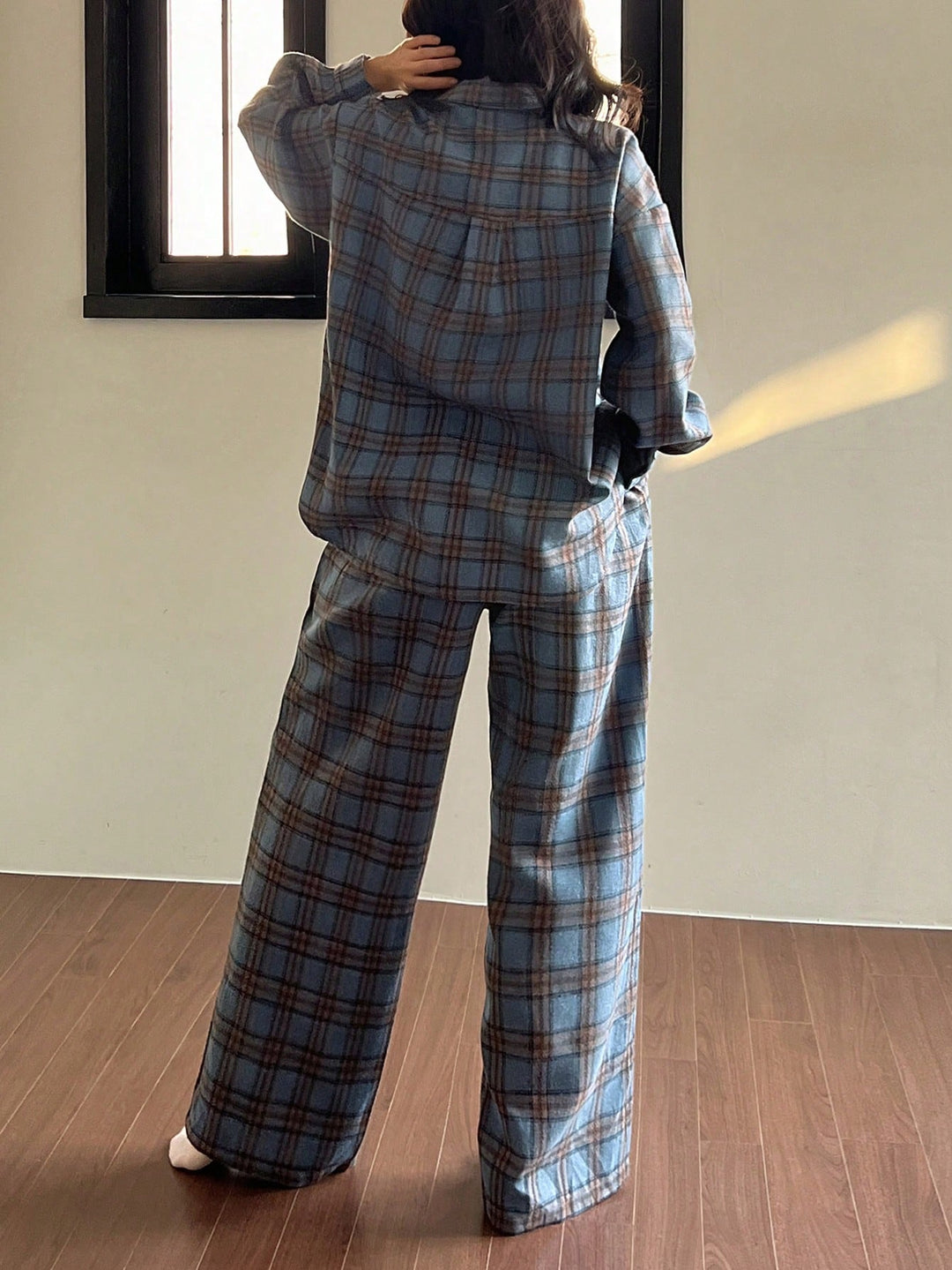 Pijama SHEIN, albastru