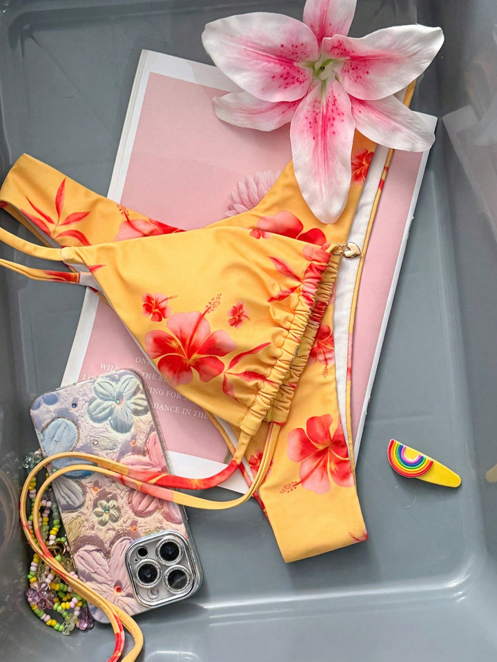 Set bikini SHEIN, portocaliu