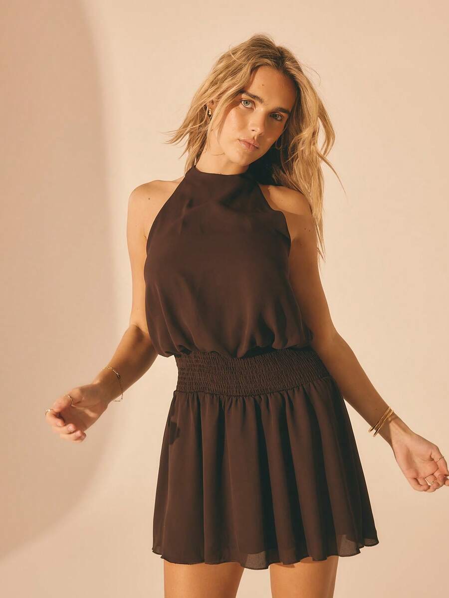 Rochie mini SHEIN, maro