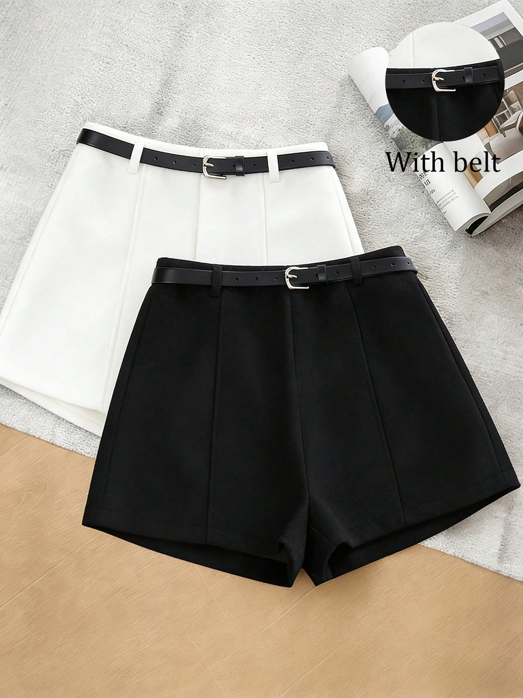 Pantaloni scurți SHEIN, negru