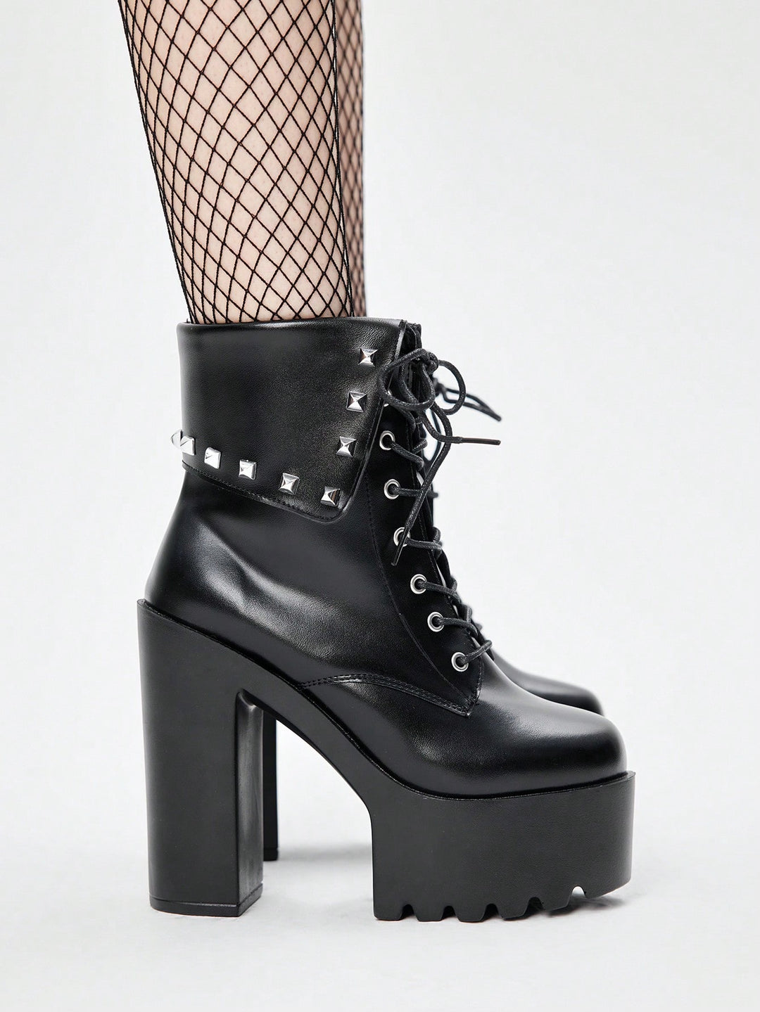 Botine cu toc SHEIN, negru