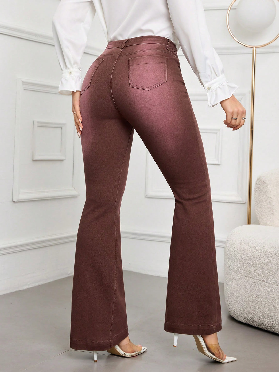 Jeans SHEIN, vișiniu