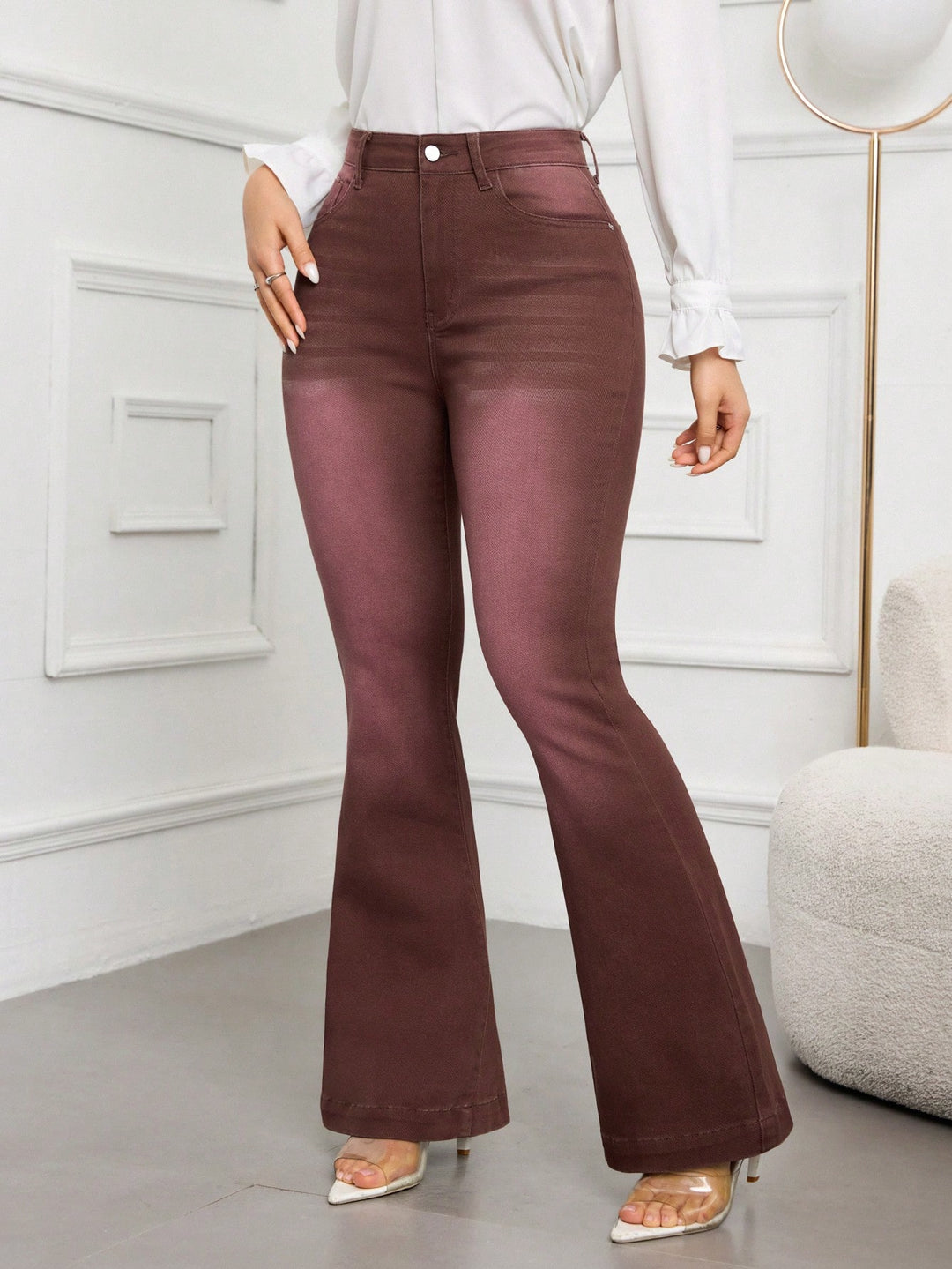 Jeans SHEIN, vișiniu