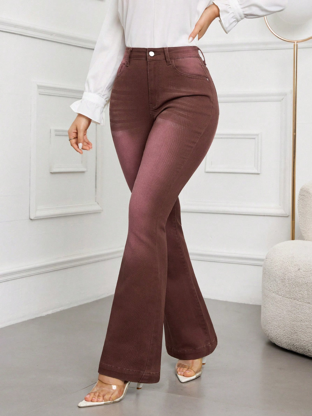 Jeans SHEIN, vișiniu