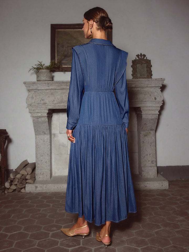 SHEIN maxi ruha, kék