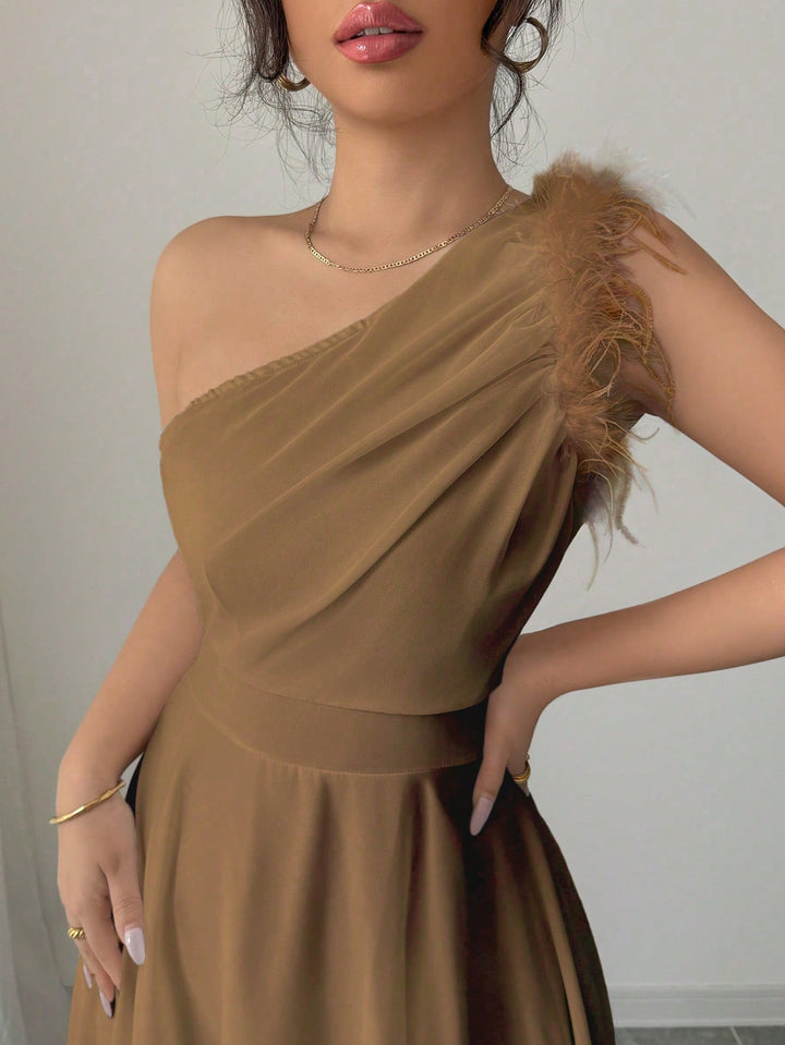 Rochie maxi SHEIN, maro