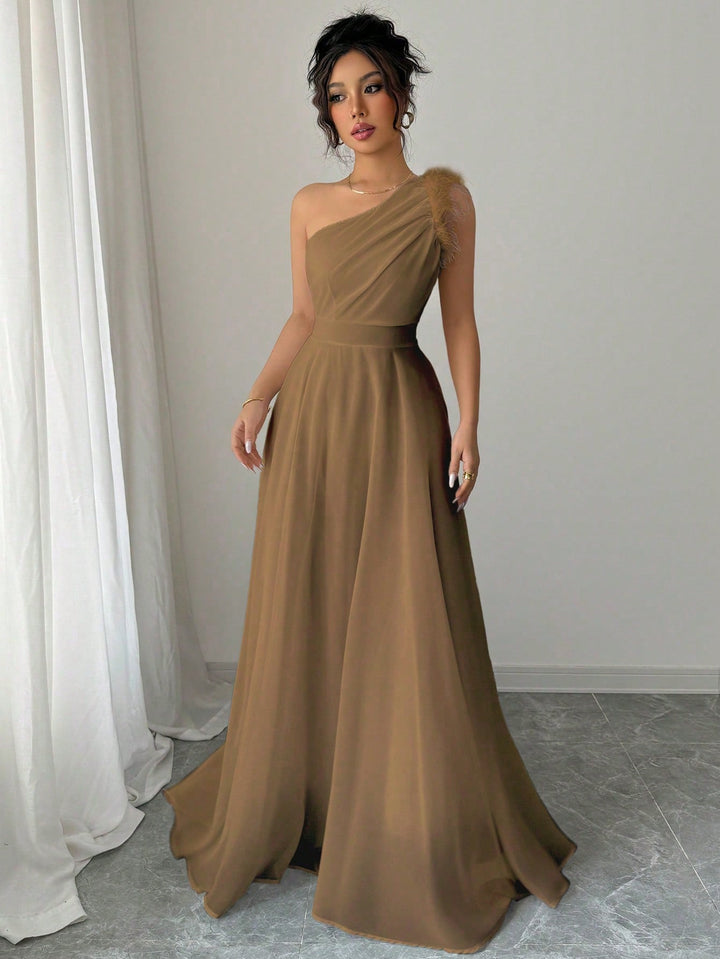 Rochie maxi SHEIN, maro