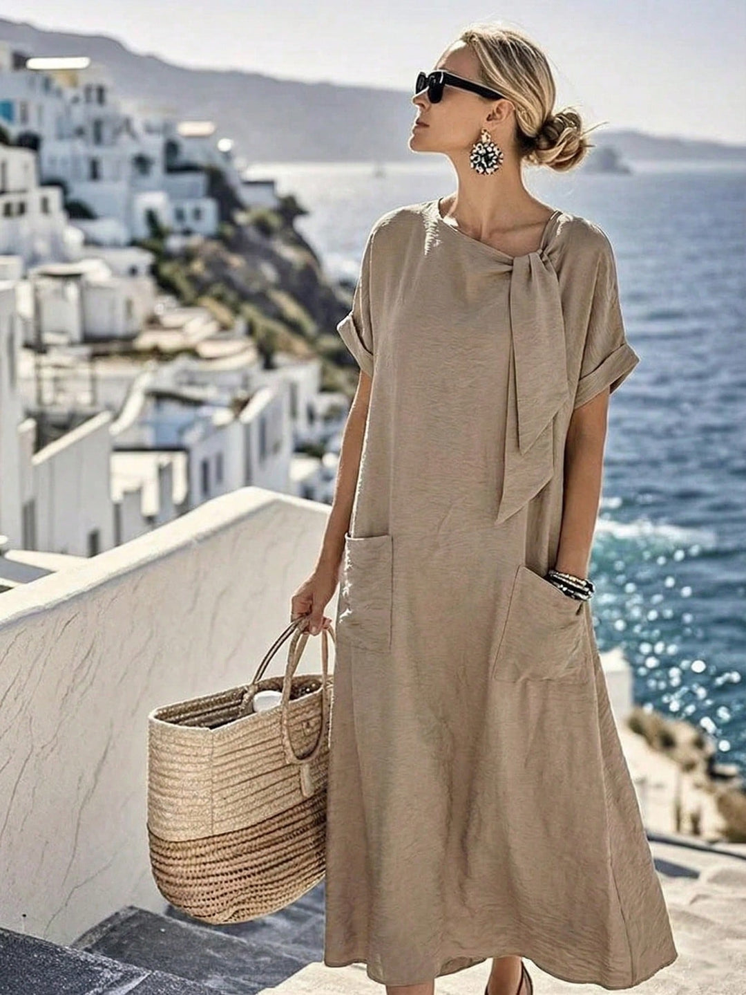 Rochie maxi SHEIN, maro
