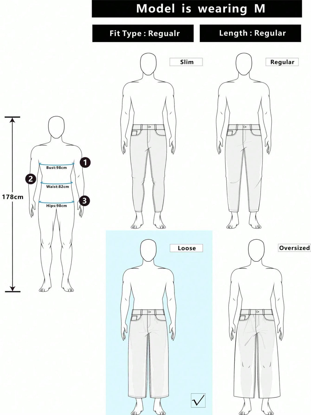 Jeans SHEIN, gri