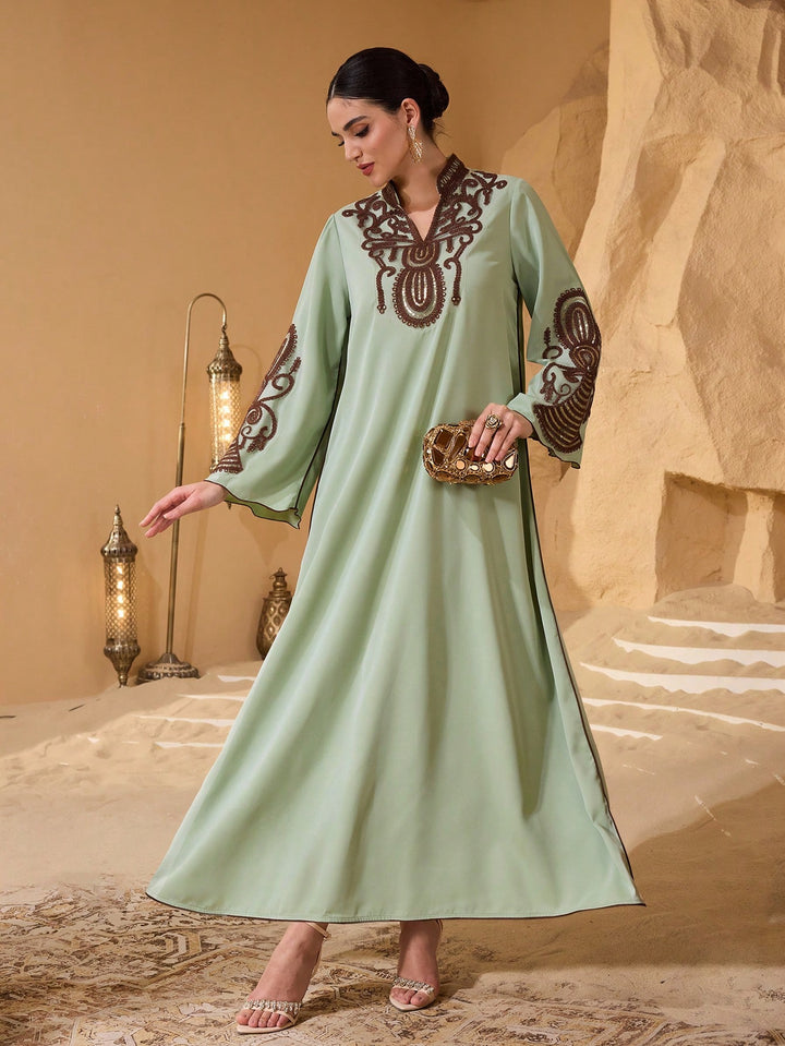 Set caftan și jalabiya SHEIN, verde