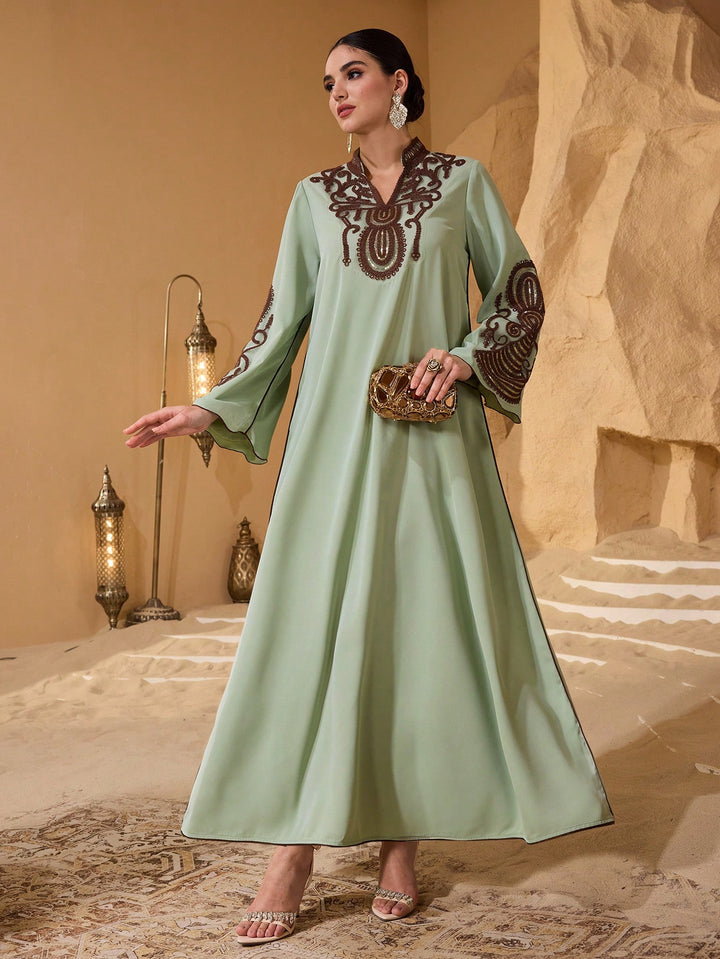 Set caftan și jalabiya SHEIN, verde