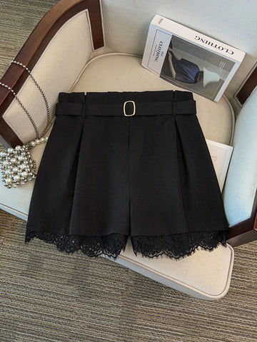 Pantaloni scurți SHEIN, negru
