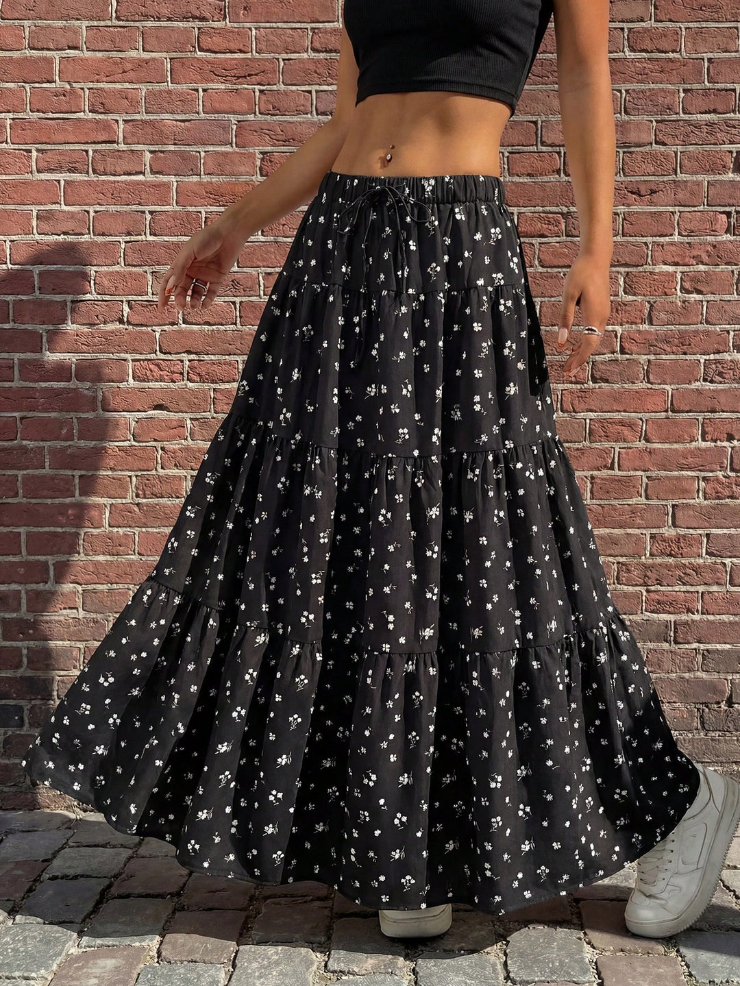 SHEIN maxi ruha, fekete