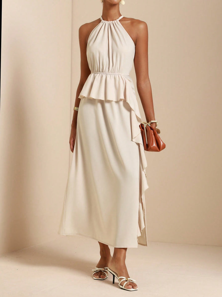 Rochie maxi SHEIN, bej