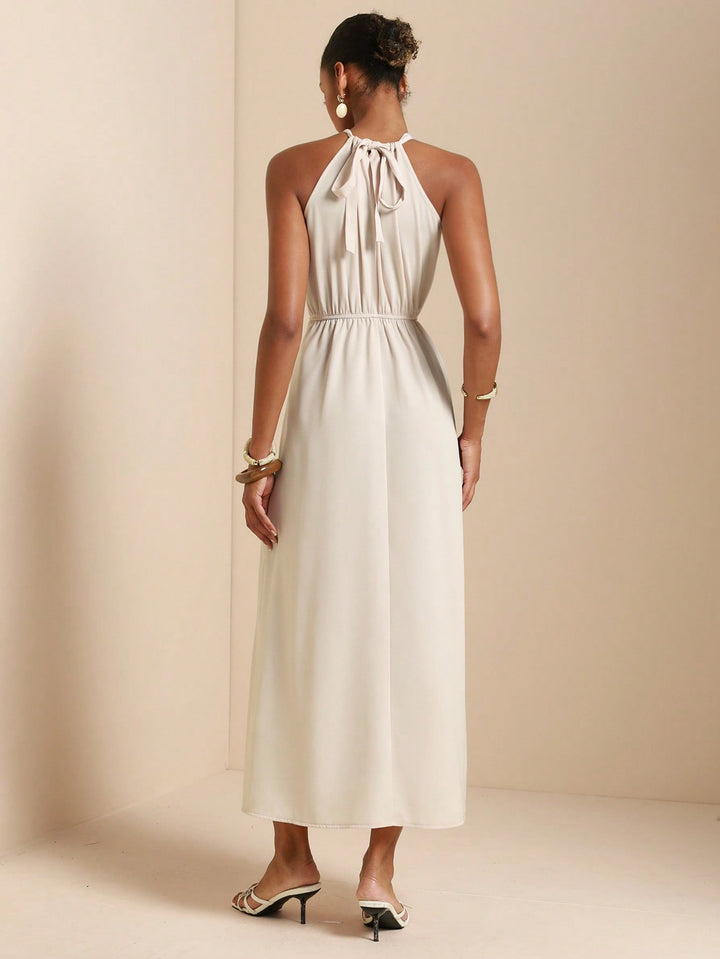 Rochie maxi SHEIN, bej