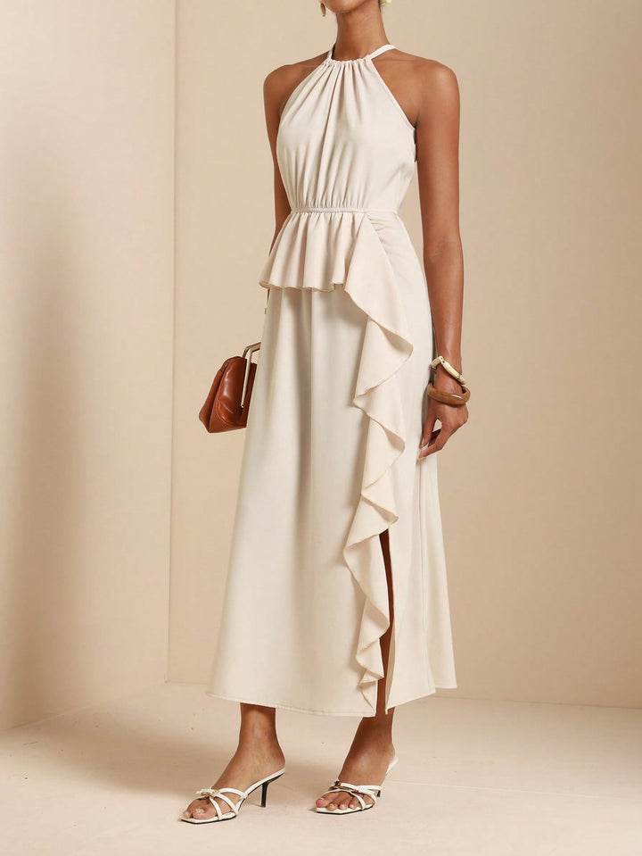 Rochie maxi SHEIN, bej